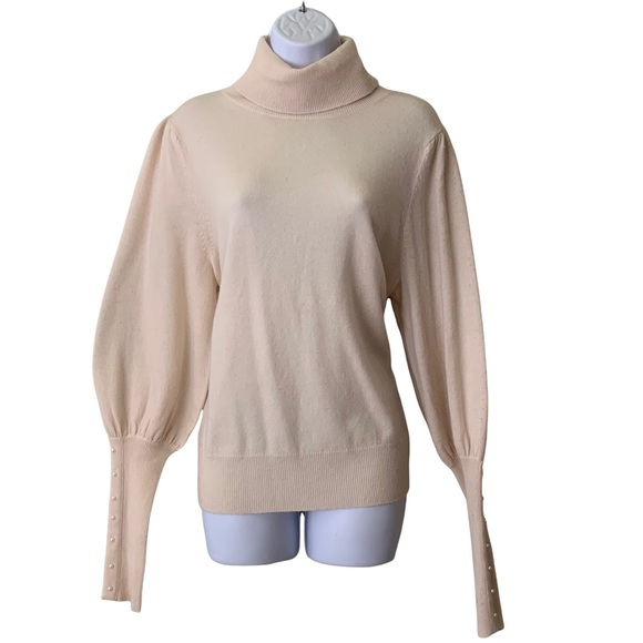 Joie x Revolve Turtleneck Shialy Top Sweater Wool Cashmere White - Picture 12 of 13